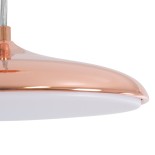 GloboStar® BARON 61253 Κρεμαστή Πλαφονιέρα Οροφής LED CCT 12W 1440lm 120° AC 220-240V - Εναλλαγή Φωτισμού μέσω Διακόπτη On/Off All In One Ψυχρό 6000k+Φυσικό 4500k+Θερμό 2700k Φ25 x Υ8cm - Ροζ Χρυσό - 3 Years Warranty