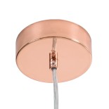 GloboStar® BARON 61253 Κρεμαστή Πλαφονιέρα Οροφής LED CCT 12W 1440lm 120° AC 220-240V - Εναλλαγή Φωτισμού μέσω Διακόπτη On/Off All In One Ψυχρό 6000k+Φυσικό 4500k+Θερμό 2700k Φ25 x Υ8cm - Ροζ Χρυσό - 3 Years Warranty