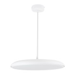 GloboStar® BARON 61255 Κρεμαστή Πλαφονιέρα Οροφής LED CCT 24W 2880lm 120° AC 220-240V - Εναλλαγή Φωτισμού μέσω Διακόπτη On/Off All In One Ψυχρό 6000k+Φυσικό 4500k+Θερμό 2700k Φ40 x Υ10cm - Λευκό - 3 Years Warranty