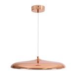 GloboStar® BARON 61256 Κρεμαστή Πλαφονιέρα Οροφής LED CCT 24W 2880lm 120° AC 220-240V - Εναλλαγή Φωτισμού μέσω Διακόπτη On/Off All In One Ψυχρό 6000k+Φυσικό 4500k+Θερμό 2700k Φ40 x Υ10cm - Ροζ Χρυσό - 3 Years Warranty