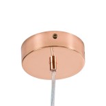 GloboStar® BARON 61256 Κρεμαστή Πλαφονιέρα Οροφής LED CCT 24W 2880lm 120° AC 220-240V - Εναλλαγή Φωτισμού μέσω Διακόπτη On/Off All In One Ψυχρό 6000k+Φυσικό 4500k+Θερμό 2700k Φ40 x Υ10cm - Ροζ Χρυσό - 3 Years Warranty