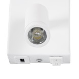 GLOBOSTAR® ROULETTE-R 61380 Μοντέρνο Φωτιστικό Τοίχου - Απλίκα Ξενοδοχείου Reading Light με Φορτιστή USB 3A & Ντουί 1 x E27 LED 3W 360lm 36° & 360° AC 220-240V IP20 Φυσικό Λευκό 4500K - Bridgelux COB Chip & TÜV SÜD Driver - Λευκό Ματ & Μπεζ - Μ22 x Π23.5 