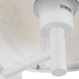 GLOBOSTAR® ROULETTE-R 61380 Μοντέρνο Φωτιστικό Τοίχου - Απλίκα Ξενοδοχείου Reading Light με Φορτιστή USB 3A & Ντουί 1 x E27 LED 3W 360lm 36° & 360° AC 220-240V IP20 Φυσικό Λευκό 4500K - Bridgelux COB Chip & TÜV SÜD Driver - Λευκό Ματ & Μπεζ - Μ22 x Π23.5 