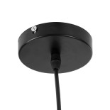 GloboStar® UPVALE 01281 Μοντέρνο Κρεμαστό Φωτιστικό Οροφής Μονόφωτο 1 x E27 Μαύρο Μεταλλικό Καμπάνα Φ40 x Y24cm