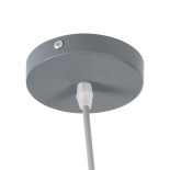 GloboStar® UPVALE 01282 Μοντέρνο Κρεμαστό Φωτιστικό Οροφής Μονόφωτο 1 x E27 Γκρί  Μεταλλικό Καμπάνα Φ40 x Y24cm