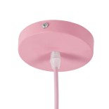 GloboStar® UPVALE 01284 Μοντέρνο Κρεμαστό Φωτιστικό Οροφής Μονόφωτο Ροζ Μεταλλικό Καμπάνα Φ40 x Y24cm