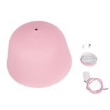 GloboStar® UPVALE 01284 Μοντέρνο Κρεμαστό Φωτιστικό Οροφής Μονόφωτο Ροζ Μεταλλικό Καμπάνα Φ40 x Y24cm