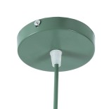 GloboStar® UPVALE 01285 Μοντέρνο Κρεμαστό Φωτιστικό Καμπάνα Μονόφωτο 1 x E27 IP20 Τιρκουάζ & Λευκό Μέταλλο - Μ40 x Π40 x Υ24cm
