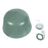 GloboStar® UPVALE 01285 Μοντέρνο Κρεμαστό Φωτιστικό Καμπάνα Μονόφωτο 1 x E27 IP20 Τιρκουάζ & Λευκό Μέταλλο - Μ40 x Π40 x Υ24cm