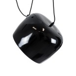 GloboStar® JASPER 01373 Μοντέρνο Κρεμαστό Φωτιστικό Καμπάνα Μονόφωτο 1 x E27 IP20 Μαύρο & Λευκό Μέταλλο - Μ26.5 x Π26.5 x Υ20.5cm