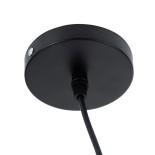 GloboStar® JASPER 01373 Μοντέρνο Κρεμαστό Φωτιστικό Καμπάνα Μονόφωτο 1 x E27 IP20 Μαύρο & Λευκό Μέταλλο - Μ26.5 x Π26.5 x Υ20.5cm