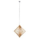 GLOBOSTAR® OCTAVE 01431 Μοντέρνο Κρεμαστό Φωτιστικό Οροφής με Ντουί 1 x E27 AC 220-240V IP20 - Μπεζ - Μ64 x Π64 x Y66cm