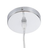 GloboStar® CHEOPE 01599 Boho Κρεμαστό Φωτιστικό Πλέγμα Μονόφωτο 1 x E27 IP20 Μπεζ Ξύλο με Μπεζ Rattan - Μ45 x Π45 x Y35cm