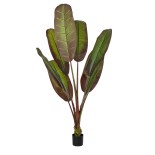 GloboStar® Artificial Garden BLOODY BANANA TREE 20119 Τεχνητό Διακοσμητικό Φυτό Αιματόφυλλη Μπανανιά - Μπανανόδεντρο Υ220cm 