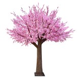 GloboStar® Artificial Garden PEACH BLOSSOM TREE 20159 Τεχνητό Διακοσμητικό Δέντρο Ανθισμένη Ροδακινιά Υ340cm 