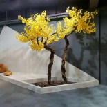 GloboStar® Artificial Garden GINKGO TWINS TREE 20187 Τεχνητό Διακοσμητικό Δέντρο Δίδυμα Γκίγκο Υ320cm 