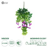 GloboStar® Artificial Garden MORNING GLORY HANGING BRANCH 20238 Τεχνητό Διακοσμητικό Κρεμαστό Φυτό Ιπομέα - Πρωϊνή Χαρά Υ60cm
