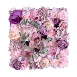 GloboStar® Artificial Garden AMBROSIA 20265 Τεχνητό Διακοσμητικό Πάνελ Λουλουδιών - Κάθετος Κήπος σύνθεση Αμβροσία Μ50 x Π50 x Υ9cm 