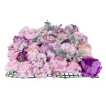 GloboStar® Artificial Garden AMBROSIA 20265 Τεχνητό Διακοσμητικό Πάνελ Λουλουδιών - Κάθετος Κήπος σύνθεση Αμβροσία Μ50 x Π50 x Υ9cm 