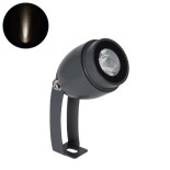 GLOBOSTAR® TREELIGHT-TREEGAL 90462 Σποτ Φωτισμού για Φυτά - Δέντρα με Βάση Μπετού & Κορμού LED 3W 345lm 15° DC 24V Αδιάβροχο IP65 Φυσικό Λευκό 4500K Dimmable - Γκρι Ανθρακί - Μ5 x Π5 x Υ14.7cm - 3 Χρόνια Εγγύηση