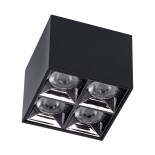 GLOBOSTAR® LUMINAR 60332 Downlight Σποτ LED 14W 1960lm 36° AC 220-240V IP20 Φυσικό Λευκό 4500K - Osram SMD Chip & TÜV SÜD Driver - Μαύρο Ματ - Μ8.2 x Π8.2 x Υ6.6cm - 5 Χρόνια Εγγύηση
