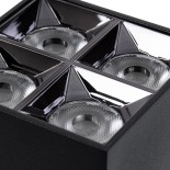 GLOBOSTAR® LUMINAR 60332 Downlight Σποτ LED 14W 1960lm 36° AC 220-240V IP20 Φυσικό Λευκό 4500K - Osram SMD Chip & TÜV SÜD Driver - Μαύρο Ματ - Μ8.2 x Π8.2 x Υ6.6cm - 5 Χρόνια Εγγύηση