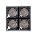 GLOBOSTAR® LUMINAR 60335 Downlight Σποτ LED 14W 1890lm 36° AC 220-240V IP20 Θερμό Λευκό 2700K - Osram SMD Chip & TÜV SÜD Driver - Λευκό Ματ - Μ8.2 x Π8.2 x Υ6.6cm - 5 Χρόνια Εγγύηση