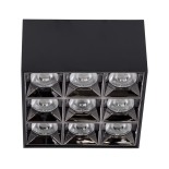 GLOBOSTAR® LUMINAR 60337 Downlight Σποτ LED 30W 4050lm 36° AC 220-240V IP20 Θερμό Λευκό 2700K - Osram SMD Chip & TÜV SÜD Driver - Μαύρο Ματ - Μ12 x Π12 x Υ6.6cm - 5 Χρόνια Εγγύηση