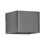 GLOBOSTAR® CIRCOA 60534 Μοντέρνο Φωτιστικό Τοίχου - Απλίκα LED 10W 1000lm 60° AC 220-240V Αδιάβροχο IP44 Θερμό Λευκό 2700K - Bridgelux COB Chip & TÜV SÜD Driver - Γκρι Ανθρακί Ματ - Μ10 x Π8 x Υ10cm - 5 Χρόνια Εγγύηση