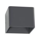 GLOBOSTAR® CIRCOA 60534 Μοντέρνο Φωτιστικό Τοίχου - Απλίκα LED 10W 1000lm 60° AC 220-240V Αδιάβροχο IP44 Θερμό Λευκό 2700K - Bridgelux COB Chip & TÜV SÜD Driver - Γκρι Ανθρακί Ματ - Μ10 x Π8 x Υ10cm - 5 Χρόνια Εγγύηση