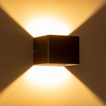 GLOBOSTAR® CIRCOA 60534 Μοντέρνο Φωτιστικό Τοίχου - Απλίκα LED 10W 1000lm 60° AC 220-240V Αδιάβροχο IP44 Θερμό Λευκό 2700K - Bridgelux COB Chip & TÜV SÜD Driver - Γκρι Ανθρακί Ματ - Μ10 x Π8 x Υ10cm - 5 Χρόνια Εγγύηση