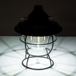 GloboStar® 85695 Αυτόνομο Φανάρι Camping LED 4W USB 2.0 με Επαναφορτιζόμενη Μπαταρία 1 x 18650 2000mAh Li-ion Power Bank IP20 Dimmable Μαύρο με Διάφανο Γυαλί CCT Εναλλαγή Φωτισμού μέσω On/Off All In One Ψυχρό 6000K+Φυσικό 4500K+Θερμό 2700K Φ13.5 x Υ17.5cm