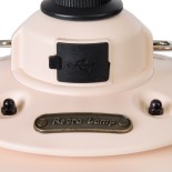 GloboStar® 85696 Αυτόνομο Φανάρι Camping LED 4W USB 2.0 με Επαναφορτιζόμενη Μπαταρία 1 x 18650 2000mAh Li-ion Power Bank IP20 Dimmable Ροζ με Διάφανο Γυαλί CCT Εναλλαγή Φωτισμού μέσω On/Off All In One Ψυχρό 6000K+Φυσικό 4500K+Θερμό 2700K Φ13.5 x Υ17.5cm