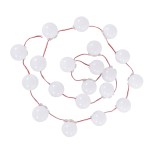 GloboStar® 90259 Digital Pixel Addressable Facade Module Chain String with 20 Spots - Ψηφιακή Αλυσίδα Γιρλάντα με 20 Σποτ LED SMD 3535 15W 20LED 20PIXEL SPI/TTL Protocol IC UCS512B 1200lm 240° DC 12V IP67 Θερμό Λευκό 2700K - Λευκό Σώμα - Μ200 x Π5 x Υ5cm