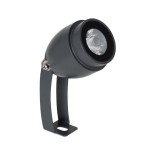 GLOBOSTAR® TREELIGHT-TREEGAL 90461 Σποτ Φωτισμού για Φυτά - Δέντρα με Βάση Μπετού & Κορμού LED 3W 330lm 15° DC 24V Αδιάβροχο IP65 Θερμό Λευκό 2700K Dimmable - Γκρι Ανθρακί - Μ5 x Π5 x Υ14.7cm - 3 Χρόνια Εγγύηση