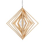GLOBOSTAR® OCTAVE 01431 Μοντέρνο Κρεμαστό Φωτιστικό Οροφής με Ντουί 1 x E27 AC 220-240V IP20 - Μπεζ - Μ64 x Π64 x Y66cm