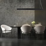 GLOBOSTAR® FELIX 61028-P Μοντέρνο Γραμμικό Κρεμαστό Φωτιστικό Οροφής LED 54W 6500lm 120° AC 220-240V IP20 Ρυθμιζόμενο Λευκό CCT με Χειριστήριο από 2700K έως 6000K Dimmable - Lumileds SMD Chip - Μαύρο Ματ - Μ120 x Π3.5 x Υ7cm - 3 Χρόνια Εγγύηση