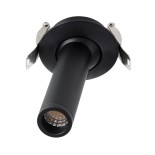 GLOBOSTAR® DALE 60371 Χωνευτό Κινούμενο Downlight Σποτ LED 5W 500lm 36° AC 220-240V IP20 Θερμό Λευκό 2700K - Bridgelux COB Chip & TÜV SÜD Driver - Μαύρο Ματ - Μ6.4 x Π6.4 x Υ10cm / Q5.5cm - 5 Χρόνια Εγγύηση