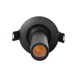 GLOBOSTAR® DALE 60371 Χωνευτό Κινούμενο Downlight Σποτ LED 5W 500lm 36° AC 220-240V IP20 Θερμό Λευκό 2700K - Bridgelux COB Chip & TÜV SÜD Driver - Μαύρο Ματ - Μ6.4 x Π6.4 x Υ10cm / Q5.5cm - 5 Χρόνια Εγγύηση