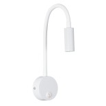 GloboStar® GOOSE 60876 Μοντέρνο Φωτιστικό Τοίχου - Απλίκα Ξενοδοχείου Bed Side LED 3W 300lm 36° AC 220-240V - Reading Light - Μ6.5 x Π15 x Υ24.5cm - Φυσικό Λευκό 4500K - Λευκό