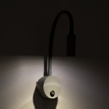 GloboStar® GOOSE 60877 Μοντέρνο Φωτιστικό Τοίχου - Απλίκα Ξενοδοχείου Bed Side LED 3W 300lm 36° AC 220-240V - Reading Light - Μ6.5 x Π15 x Υ24.5cm - Φυσικό Λευκό 4500K - Γκρι Ανθρακί - 3 Xρόνια Εγγύηση