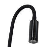 GloboStar® GOOSE 60878 Μοντέρνο Φωτιστικό Τοίχου - Απλίκα Ξενοδοχείου Bed Side LED 3W 300lm 36° AC 220-240V - Reading Light - Μ6.5 x Π15 x Υ24.5cm - Φυσικό Λευκό 4500K - Μαύρο - 3 Xρόνια Εγγύηση
