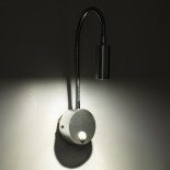 GloboStar® GOOSE 60879 Μοντέρνο Φωτιστικό Τοίχου - Απλίκα Ξενοδοχείου Bed Side LED 3W 300lm 36° AC 220-240V - Reading Light - Μ6.5 x Π15 x Υ24.5cm - Φυσικό Λευκό 4500K - Γκρι Νίκελ - 3 Xρόνια Εγγύηση