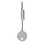 GloboStar® GOOSE 60879 Μοντέρνο Φωτιστικό Τοίχου - Απλίκα Ξενοδοχείου Bed Side LED 3W 300lm 36° AC 220-240V - Reading Light - Μ6.5 x Π15 x Υ24.5cm - Φυσικό Λευκό 4500K - Γκρι Νίκελ - 3 Xρόνια Εγγύηση