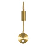 GloboStar® GOOSE 60880 Μοντέρνο Φωτιστικό Τοίχου - Απλίκα Ξενοδοχείου Bed Side LED 3W 300lm 36° AC 220-240V - Reading Light - Μ6.5 x Π15 x Υ24.5cm - Φυσικό Λευκό 4500K - Χρυσό Πλατίνα - 3 Xρόνια Εγγύηση