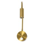 GloboStar® GOOSE 60880 Μοντέρνο Φωτιστικό Τοίχου - Απλίκα Ξενοδοχείου Bed Side LED 3W 300lm 36° AC 220-240V - Reading Light - Μ6.5 x Π15 x Υ24.5cm - Φυσικό Λευκό 4500K - Χρυσό Πλατίνα - 3 Xρόνια Εγγύηση