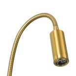 GloboStar® GOOSE 60880 Μοντέρνο Φωτιστικό Τοίχου - Απλίκα Ξενοδοχείου Bed Side LED 3W 300lm 36° AC 220-240V - Reading Light - Μ6.5 x Π15 x Υ24.5cm - Φυσικό Λευκό 4500K - Χρυσό Πλατίνα - 3 Xρόνια Εγγύηση