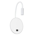 GloboStar® GOOSE 60881 Μοντέρνο Φωτιστικό Τοίχου - Απλίκα Ξενοδοχείου Bed Side LED 6W 600lm 36° & 360° AC 220-240V - Reading Light & 360° Κρυφός Φωτισμός - Φορτιστής USB 3A - Μ15.5 x Π15 x Υ30.5cm - Φυσικό Λευκό 4500K - Λευκό  - 3 Xρόνια Εγγύηση