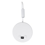 GloboStar® GOOSE 60881 Μοντέρνο Φωτιστικό Τοίχου - Απλίκα Ξενοδοχείου Bed Side LED 6W 600lm 36° & 360° AC 220-240V - Reading Light & 360° Κρυφός Φωτισμός - Φορτιστής USB 3A - Μ15.5 x Π15 x Υ30.5cm - Φυσικό Λευκό 4500K - Λευκό  - 3 Xρόνια Εγγύηση