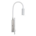 GloboStar® GOOSE 60881 Μοντέρνο Φωτιστικό Τοίχου - Απλίκα Ξενοδοχείου Bed Side LED 6W 600lm 36° & 360° AC 220-240V - Reading Light & 360° Κρυφός Φωτισμός - Φορτιστής USB 3A - Μ15.5 x Π15 x Υ30.5cm - Φυσικό Λευκό 4500K - Λευκό  - 3 Xρόνια Εγγύηση
